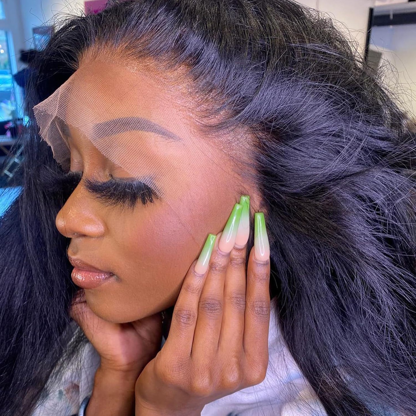 13x4 Lace Front Wig  Real Hair Free Parting Large Wave