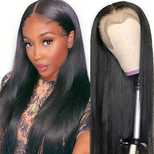 13*4 straight lace Front human hair wigs Natural Color