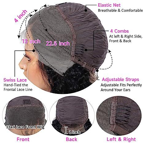 13*4 front lace-up real-life European and American body wave frontal wig