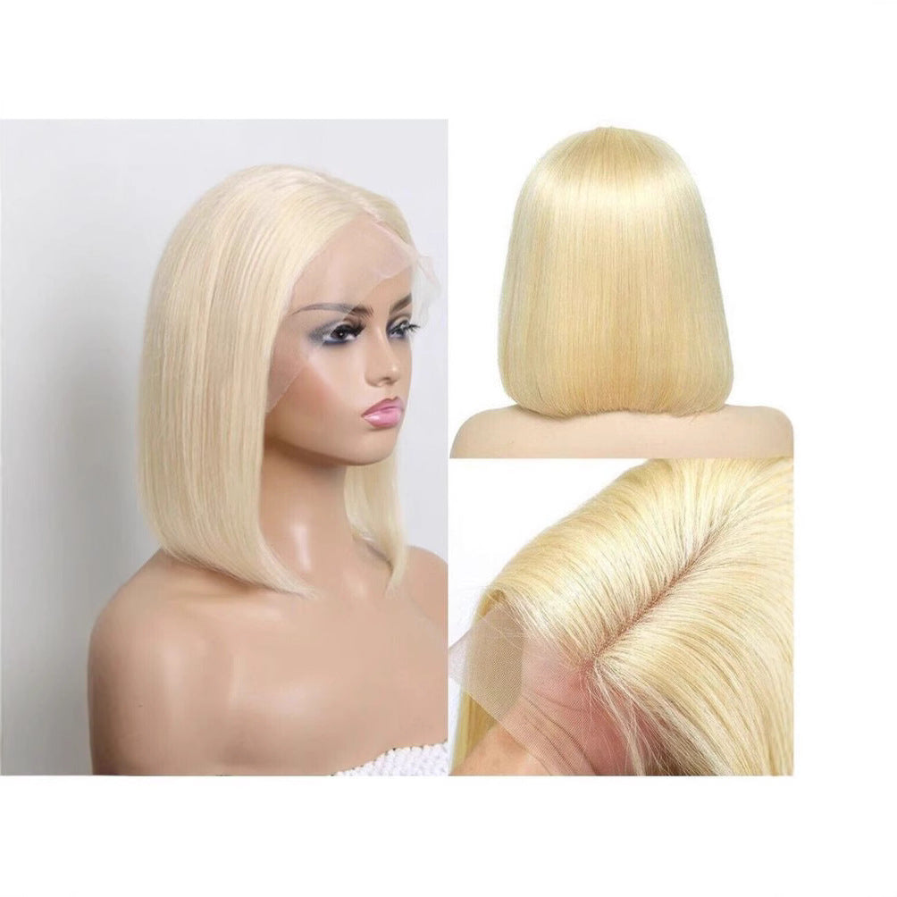 13*4 HD transparent lace 613 honey blonde human hair wig