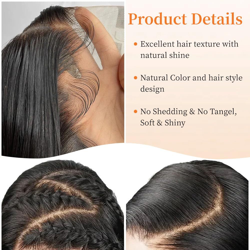 13x4 Lace Front Wig  Real Hair Free Parting Large Wave